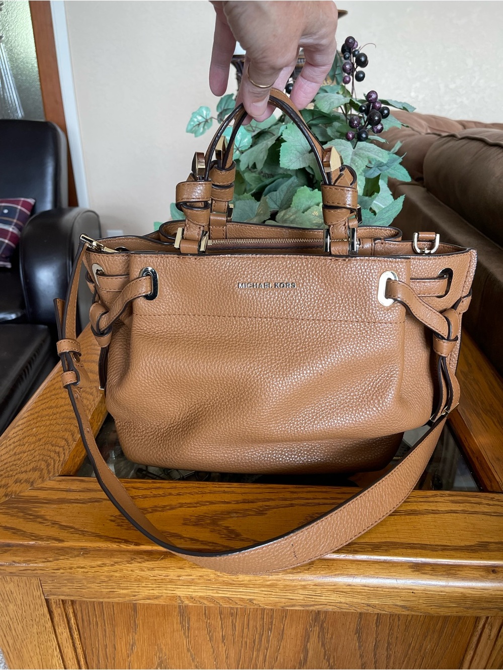 Michael Kors Pebbled Leather Satchel